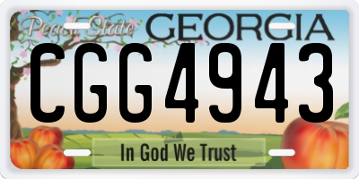 GA license plate CGG4943