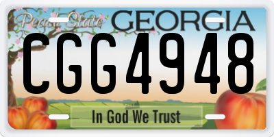 GA license plate CGG4948