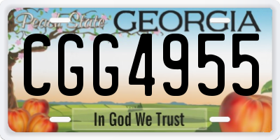 GA license plate CGG4955