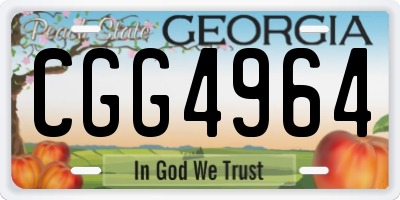 GA license plate CGG4964
