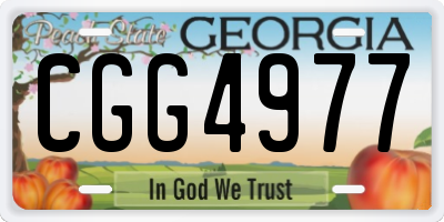 GA license plate CGG4977