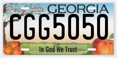 GA license plate CGG5050