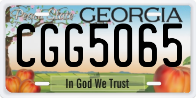 GA license plate CGG5065
