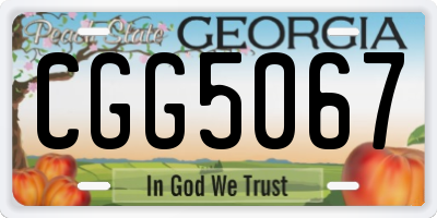 GA license plate CGG5067