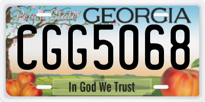 GA license plate CGG5068