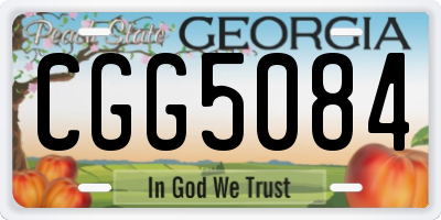 GA license plate CGG5084