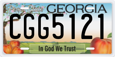 GA license plate CGG5121