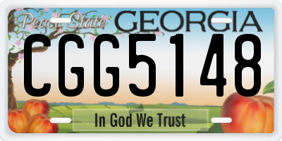 GA license plate CGG5148