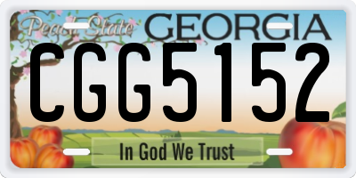 GA license plate CGG5152