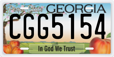GA license plate CGG5154