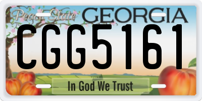 GA license plate CGG5161