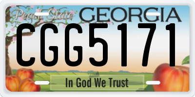 GA license plate CGG5171