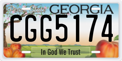 GA license plate CGG5174