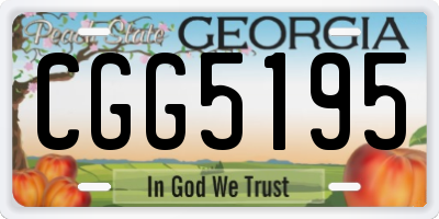 GA license plate CGG5195