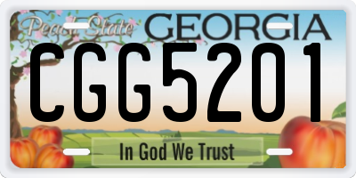 GA license plate CGG5201