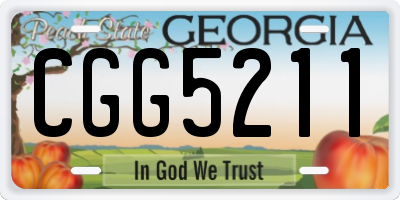 GA license plate CGG5211