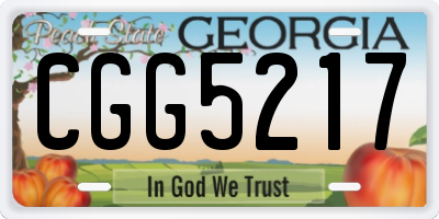 GA license plate CGG5217