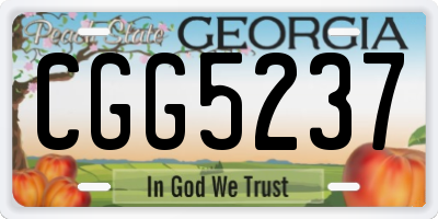 GA license plate CGG5237
