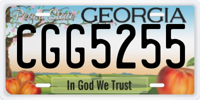 GA license plate CGG5255