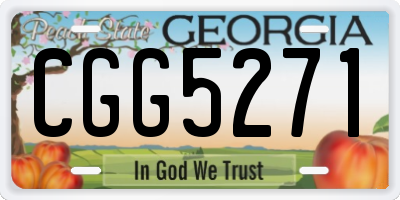 GA license plate CGG5271