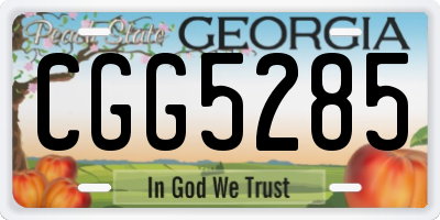 GA license plate CGG5285