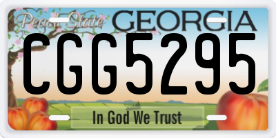 GA license plate CGG5295