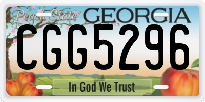 GA license plate CGG5296