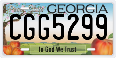 GA license plate CGG5299