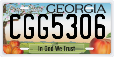 GA license plate CGG5306