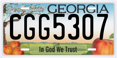 GA license plate CGG5307