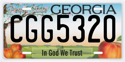 GA license plate CGG5320