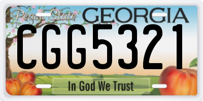 GA license plate CGG5321