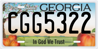 GA license plate CGG5322