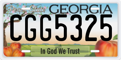 GA license plate CGG5325