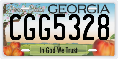 GA license plate CGG5328