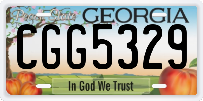 GA license plate CGG5329