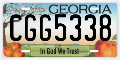 GA license plate CGG5338