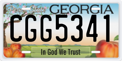 GA license plate CGG5341