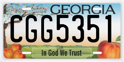 GA license plate CGG5351