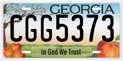 GA license plate CGG5373
