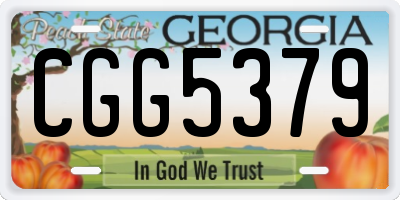 GA license plate CGG5379