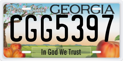 GA license plate CGG5397