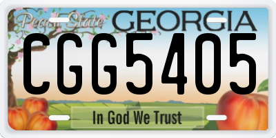 GA license plate CGG5405
