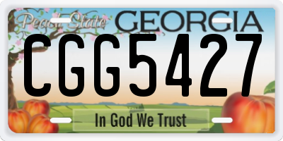 GA license plate CGG5427