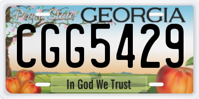 GA license plate CGG5429