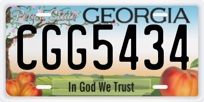 GA license plate CGG5434