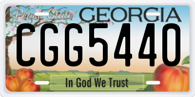 GA license plate CGG5440