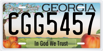 GA license plate CGG5457