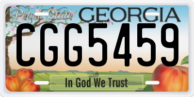 GA license plate CGG5459
