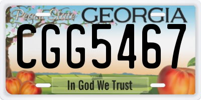 GA license plate CGG5467